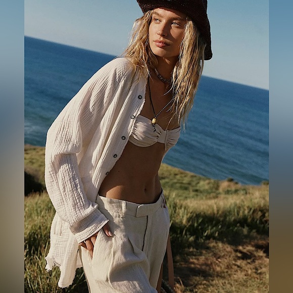 NEW Free People We The Free Summer Daydream Buttondown - Picture 7 of 15